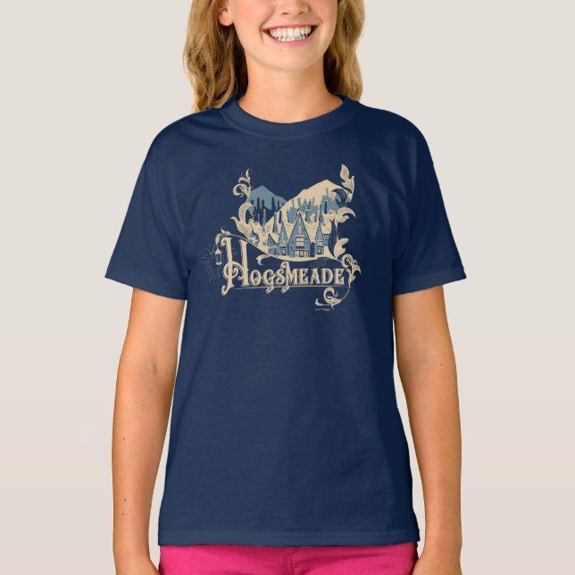 HOGSMEADE™ Vintage Bygels Grafisk Design T Shirt (Framsida)
