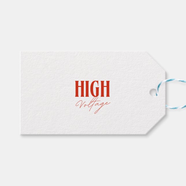 Högspänning - Fet elektrisk energidesign Presentetikett (Framsidan (Horisontell))
