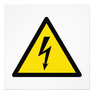 högspänningsskylt elektrisk symbol försiktighet fa fototryck