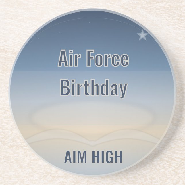 Högsta ambitioner Air Force födelsedagscoaster Underlägg (Framsidan)