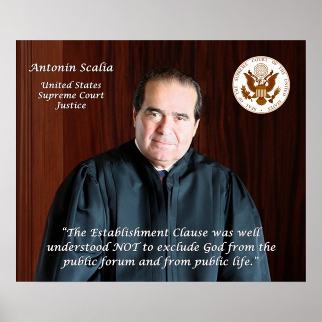 Högsta domstolen Antonin Scalia & Court Seal Poster (Framsidan)