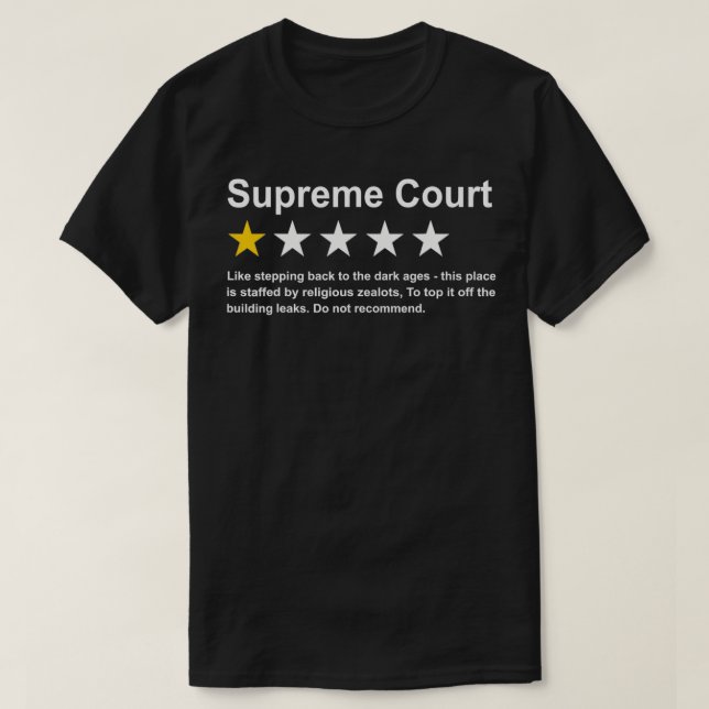 Högsta domstolen en stjärna, rekommendera inte Pro T Shirt (Design framsida)