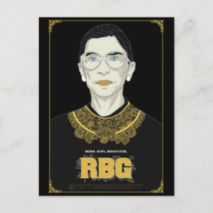 Högsta domstolen Ruth Bader Ginsburg Vykort