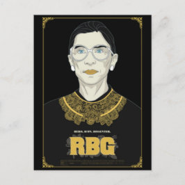 Högsta domstolen Ruth Bader Ginsburg Vykort