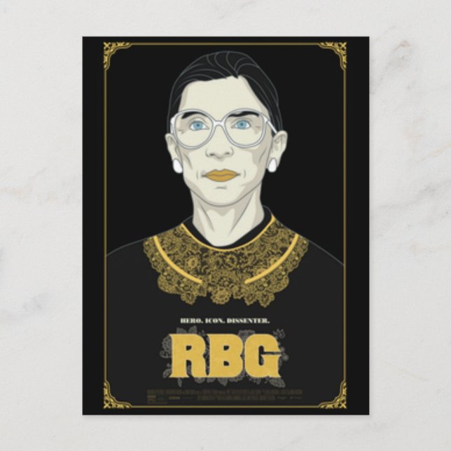 Högsta domstolen Ruth Bader Ginsburg Vykort (Framsida)