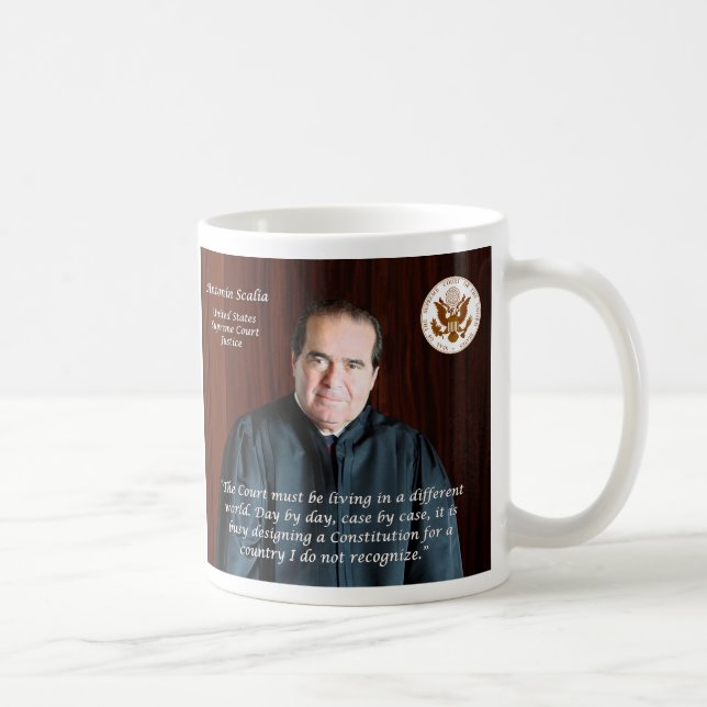 Högsta domstolenrättvisa Antonin Scalia Kaffemugg (Höger)