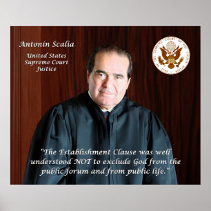 Högsta domstolenrättvisa Antonin Scalia & Poster