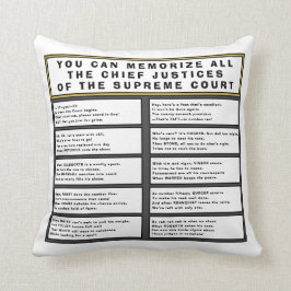 Högsta domstolens chefsdomare Dikt & lista Kudde