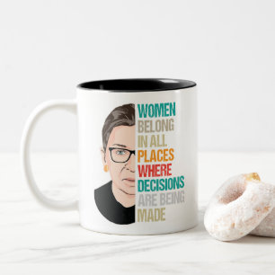 Högsta domstolens omröstning, Ruth Bader Ginsbur Två-Tonad Mugg