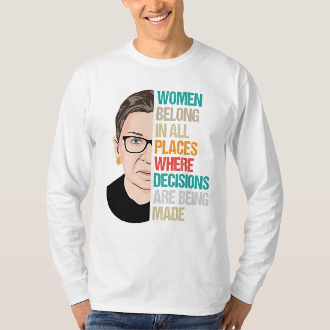 Högsta domstolens omröstning, Ruth Bader Ginsburg, T Shirt (Framsida)