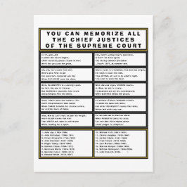 Högsta domstolens vykort Funny Chief Justice Poetr