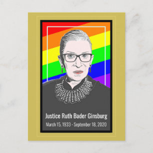 Högsta domstolens vykort Ruth Bader Ginsburg
