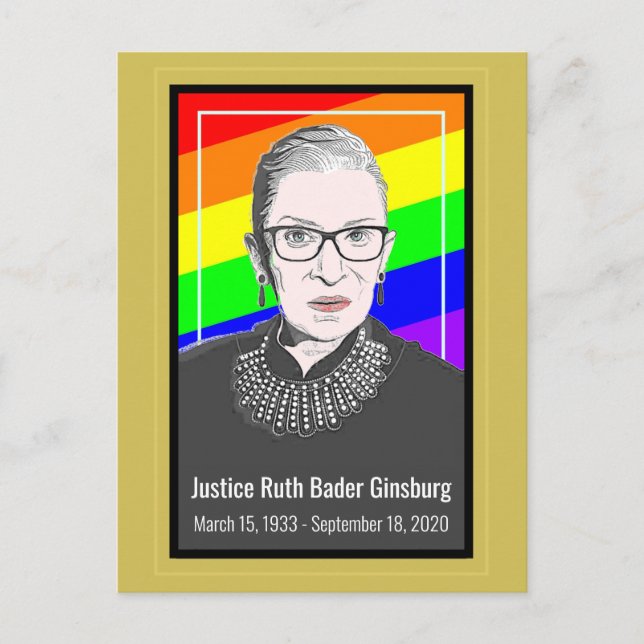 Högsta domstolens vykort Ruth Bader Ginsburg (Framsida)