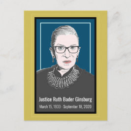 Högsta domstolens vykort Ruth Bader Ginsburg
