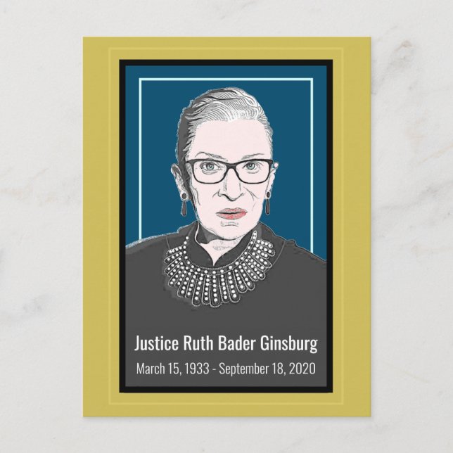 Högsta domstolens vykort Ruth Bader Ginsburg (Framsida)