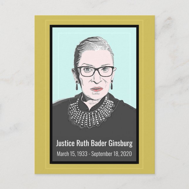 Högsta domstolens vykort Ruth Bader Ginsburg (Framsida)