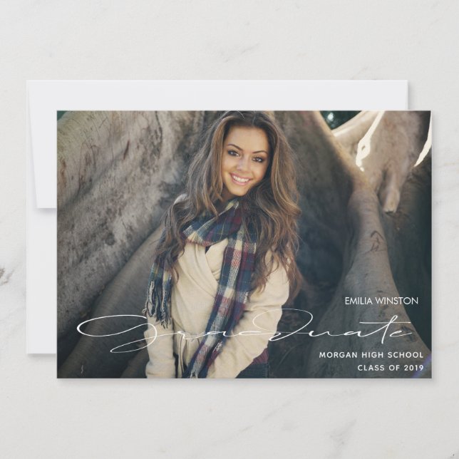 Högsta Elegance ⎢ Studenten-fotokort Julkort (Framsida)