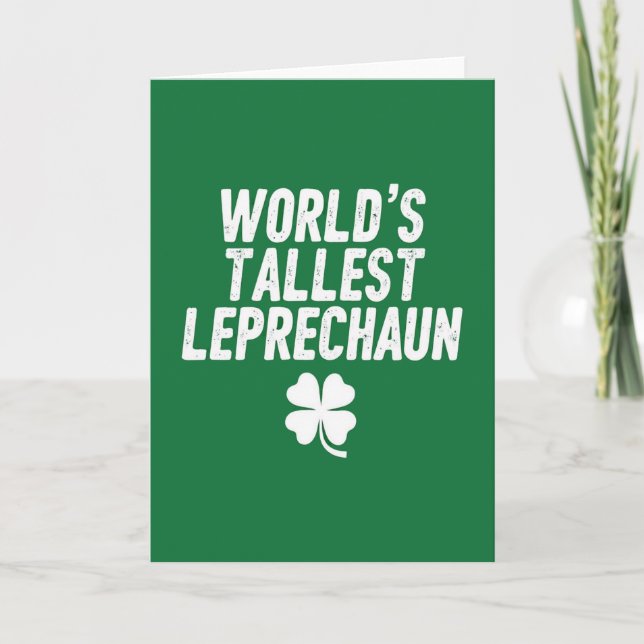Högsta Leprechaun St Patricks-kort Kort (Framsida)