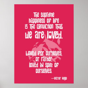 Högsta lycka. Victor Hugo Quote Poster