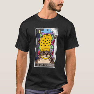 Högsta Prästinna Katt Tarotkort Katt Meme Tarotkor T Shirt