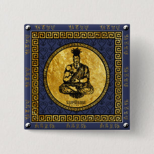 Högsta Royaltyn Första buddhistiska Button Squar Knapp