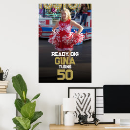 Högstadie- eller högskolecheerleading födelsedag poster