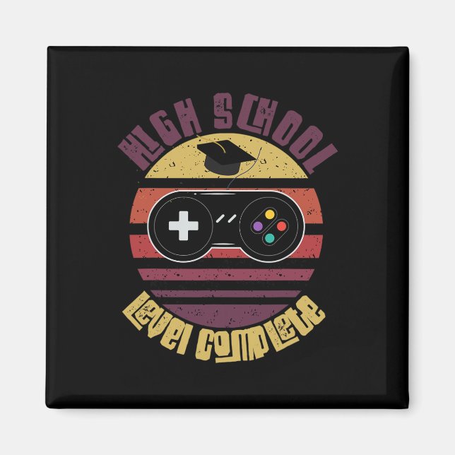 Högstadienivå Komplett Rolig Examen Gamer Magnet (Framsidan)