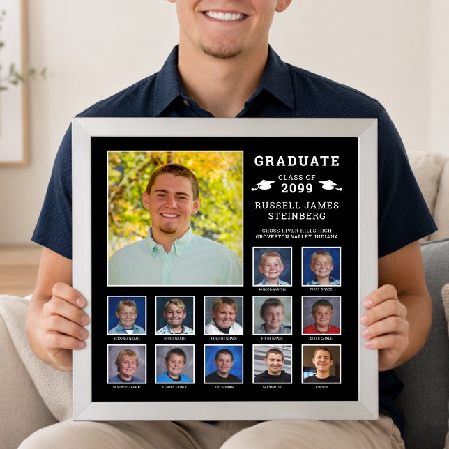 Högstadiet K-12 Fotokollage Anpassade Färger Poster (Skapare uppladdad)