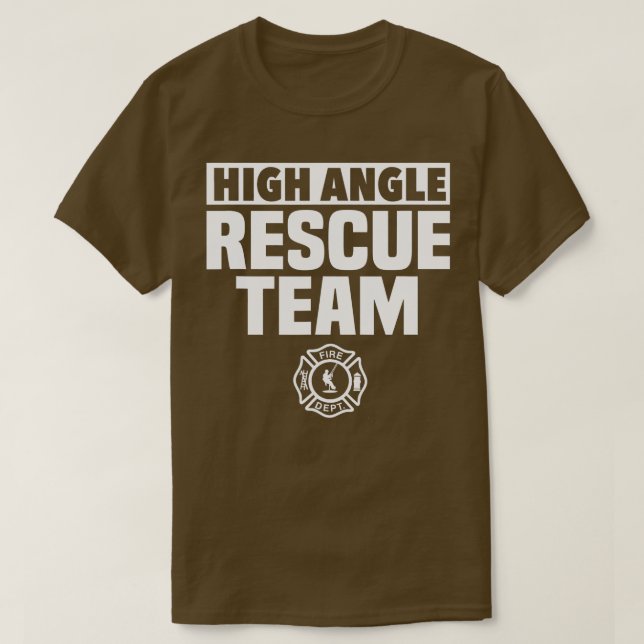 Högste Vinkel Technical Rope Rädding Team Firefigh T Shirt (Design framsida)