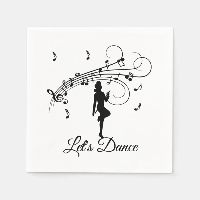 Högstegsdanefter till Music Anpassningsbar Pappersservett (Framsidan)