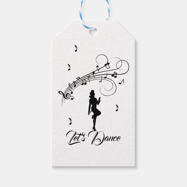 Högstegsdanefter till Music Anpassningsbar Presentetikett (Framsidan)