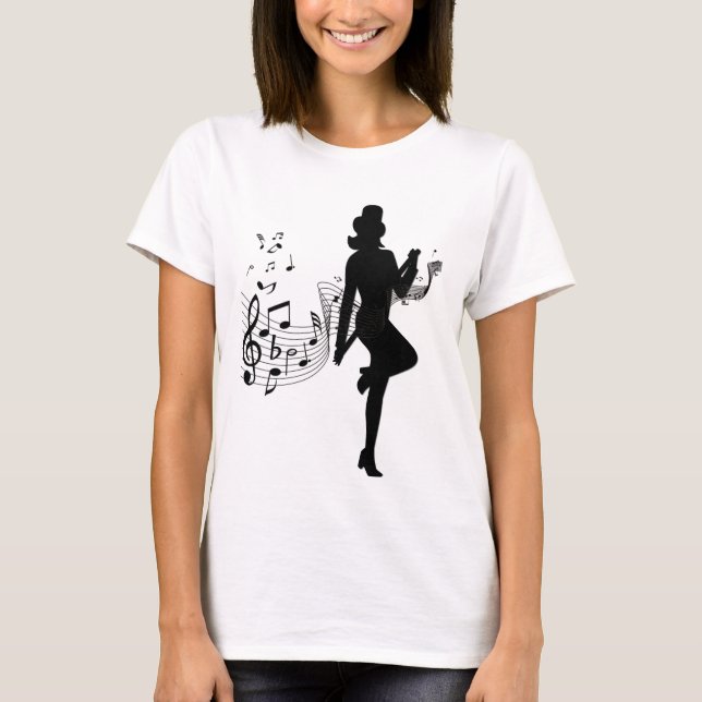 Högsteppdans till musiken t shirt (Framsida)