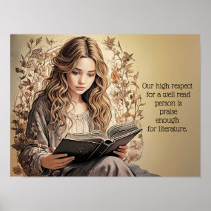 Högt beröm för litteratur ** citat poster