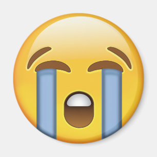 Högt gråta ansikte Emoji Magnet