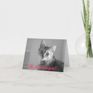 Högt hur är du? Notera kortet Kort