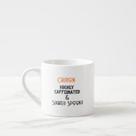 Högt koffeinfri vit Halloween Espressomugg