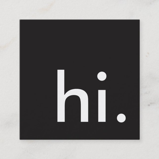 högt kvadrera fyrkantigt visitkort (Framsida)