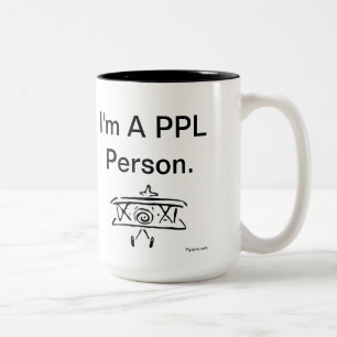 Högt. Mig förmiddag en PPL-person Två-Tonad Mugg