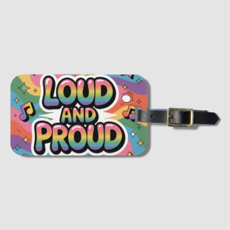 HÖGT OCH STOLT | HBTQ+ Pride-anhängare Bagagebricka