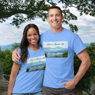 Högt på bergsbergen Luft Blue Ridge Mountain NC T Shirt