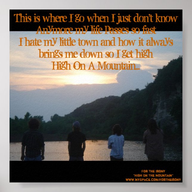 Högt på bergsPoster Poster (Framsidan)