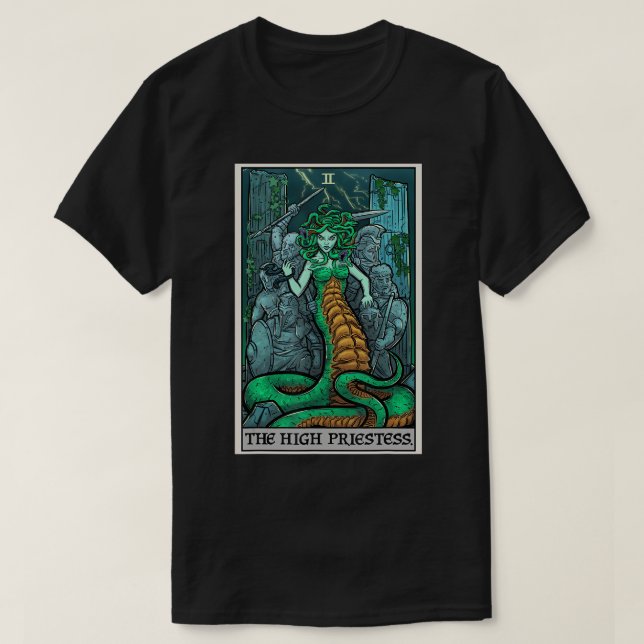 Högt pristess: Tarot Card Medusa Grekiska Mytholo T Shirt (Design framsida)
