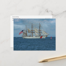 Högt skepp USCGC Eagle Vykort