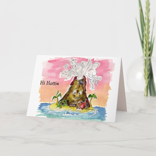 Högt snyggingt - I-Lava dig vulkanvalentinkort Helgkort (Framsida)