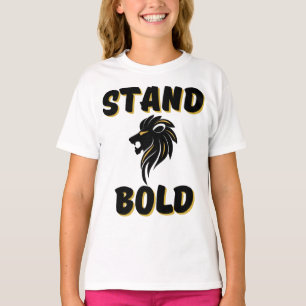 Högt stativ fet som Lejon Girl T Shirt