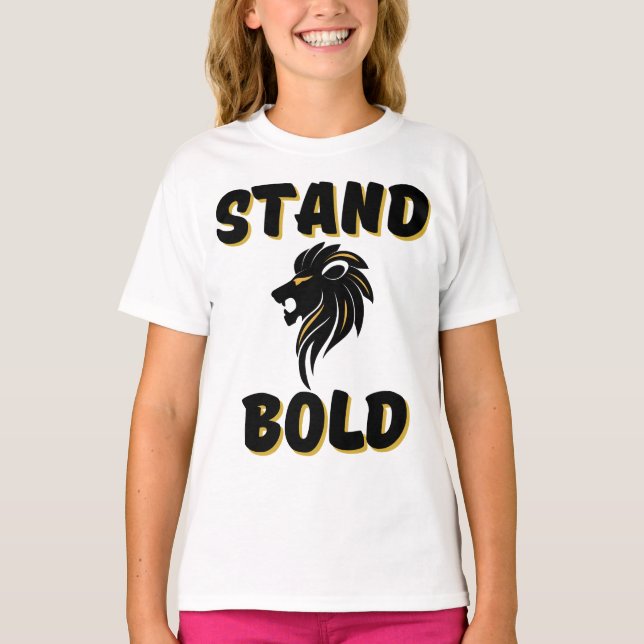 Högt stativ fet som Lejon Girl T Shirt (Framsida)