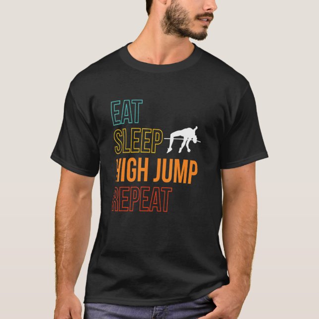 Högt viloläge i viloläge Upprepa hög hopp T Shirt (Framsida)