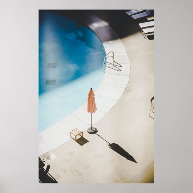 Högt vinkelt foto av brunt paraply poster (Framsidan)