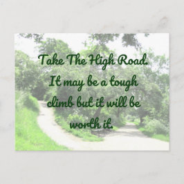 Högt vykort - Motivering