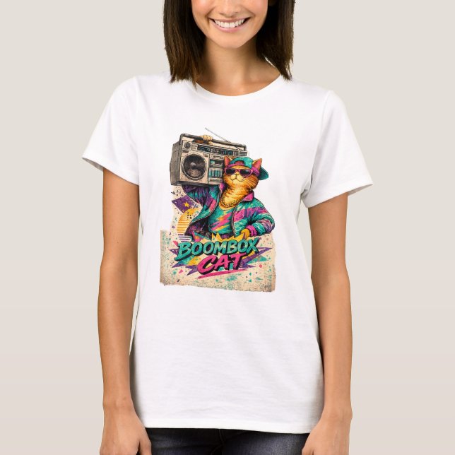 HÖGTALAR KATT T SHIRT (Framsida)